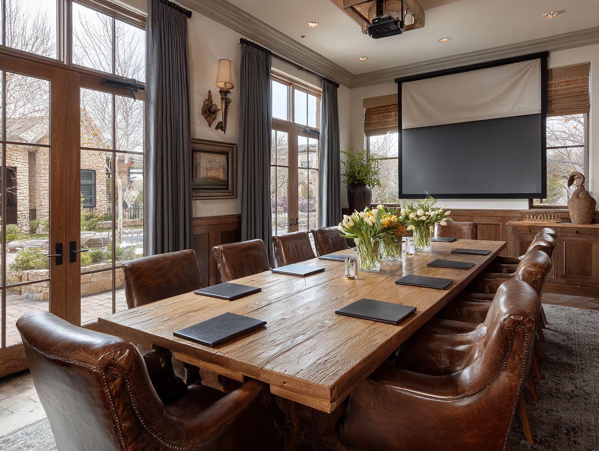 How can a historic estate contribute to the success of a business discussion?